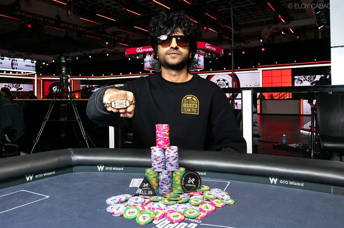 Daniyal Gheba with his first WSOP bracelet.