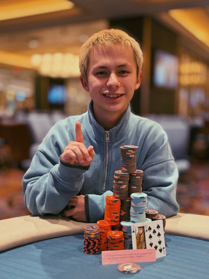 Hunter Rosling after winning Venetian Event 81.