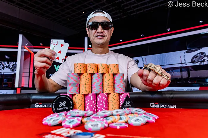 Philip Chun after winning the Mini Mystery Millions.